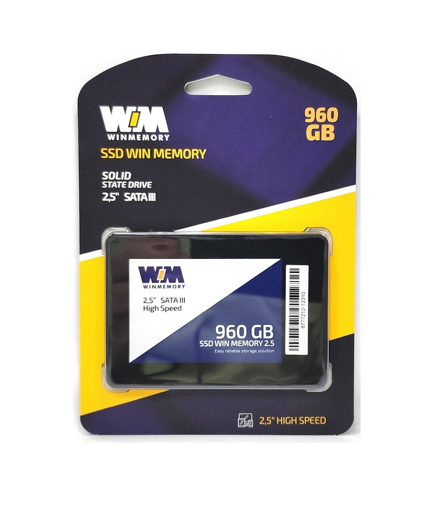 SSD SATA III 960GB WinMemory SWR960G-DS1 Leitura 520MB/s Gravação 500MB/s