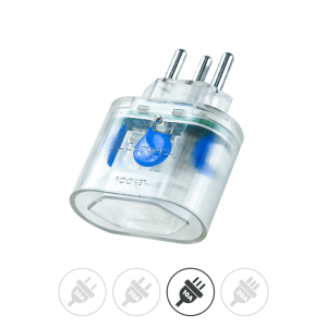Protetor de Surtos Clamper iClamper Pocket 1 Tomada 10A 3 Pinos Bivolt Transparente