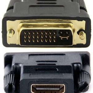 Adaptador Conversor DVI-I Macho (24+5 Pinos) para HDMI Fêmea
