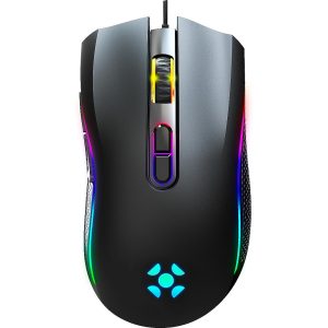 Mouse Gamer Fortrek Black Hawk USB 7200DPI RGB 6 Botões Switch Huano Preto