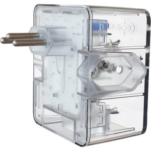 Protetor de Surto DPS Clamper iClamper 3 Tomadas 10A Bivolt 127/220V Transparente NBR 14136 para Reposição