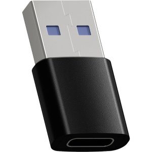 Adaptador Fortrek UC2A Nano USB-A 3.0 Macho para USB-C Fêmea OTG 5Gbps 3A Preto