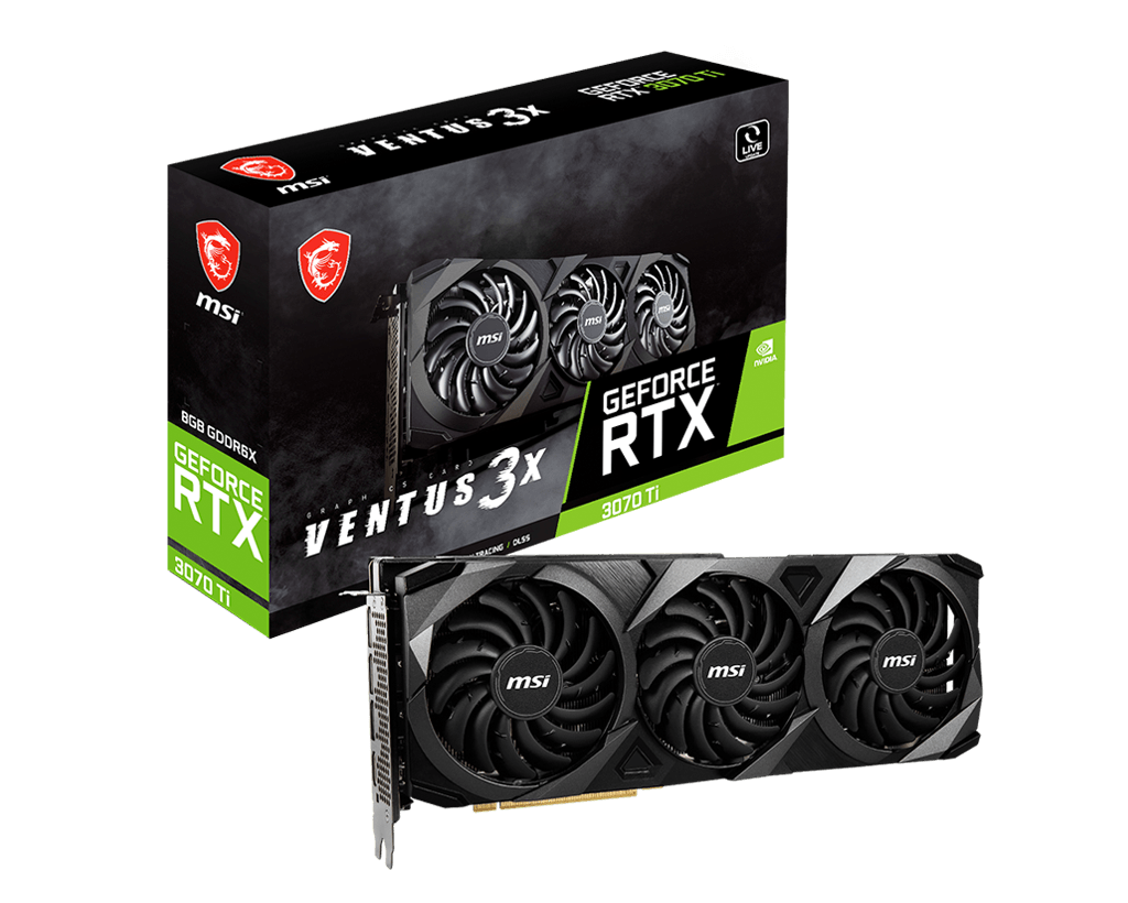 Placa de Vídeo Gamer RTX 3070 Ti 8GB GDDR6X Ventus 3X OC MSI