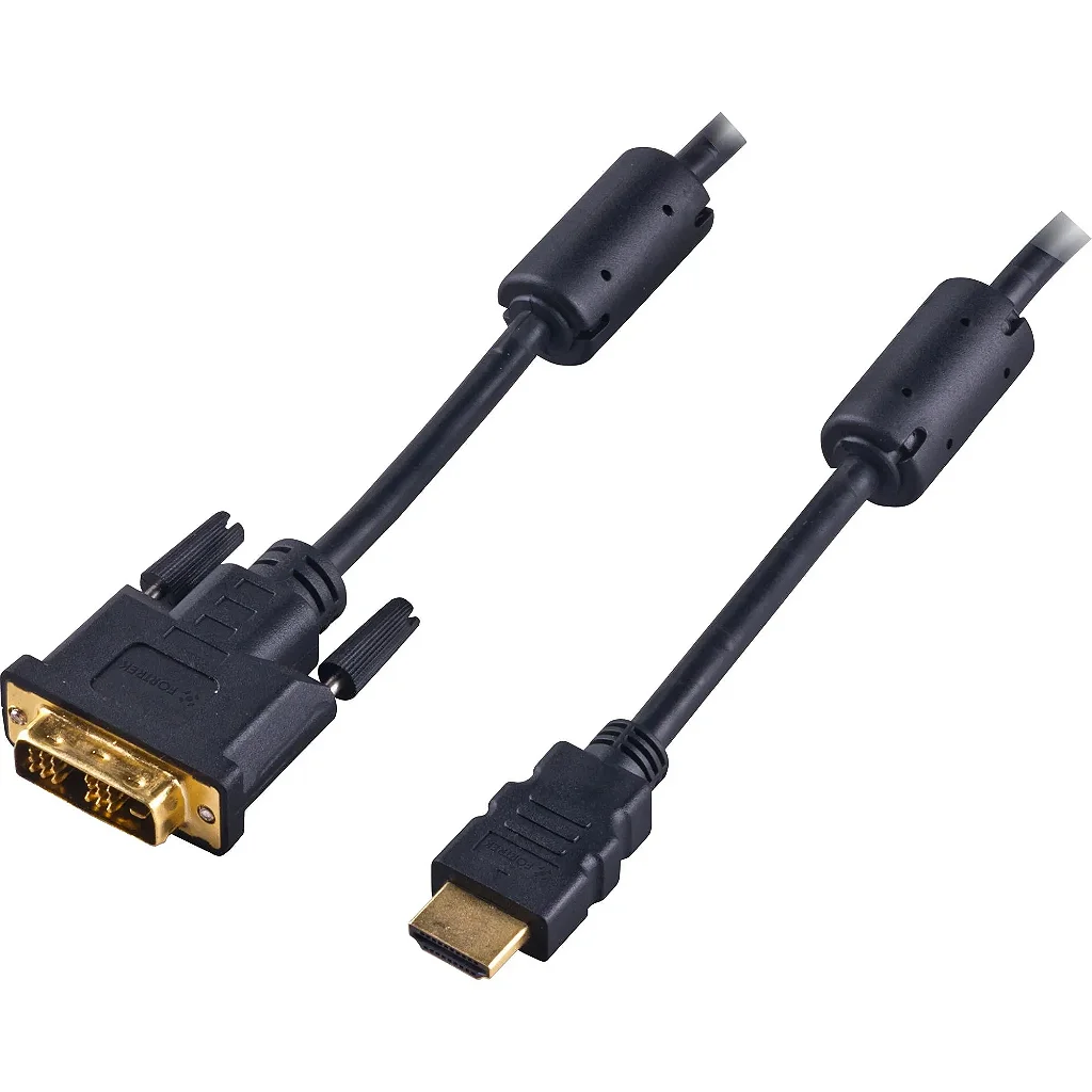 Cabo HDMI X DVI-D Single Link Fortrek HMD-201 /1.8m/10.2Gbps/1080p/Banhado a Ouro - Imagem 3