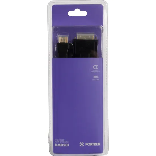 Cabo HDMI X DVI-D Single Link Fortrek HMD-201 /1.8m/10.2Gbps/1080p/Banhado a Ouro - Imagem 4