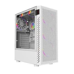 Gabinete PCYES Bolter White Ghost Mid Tower ATX Vidro Temperado Branco USB 3.0 GBWGPBR