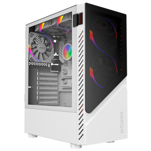 Gabinete Gamer PCYes Set White Ghost Mid Tower ATX Lateral Vidro Temperado Branco GSWGPBR