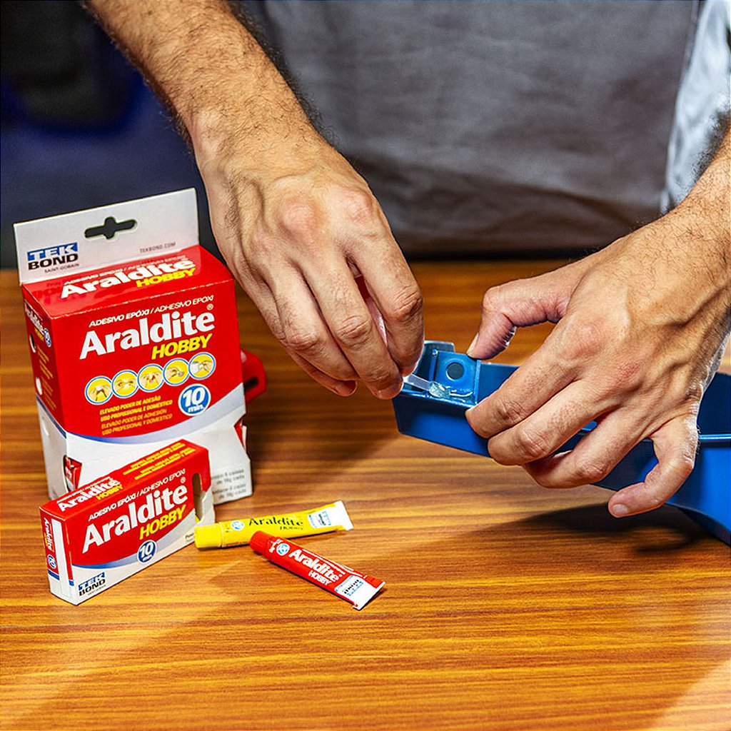 Cola Adesivo Epóxi Bicomponente Araldite Hobby 16g Tekbond Secagem Rápida - Imagem 4