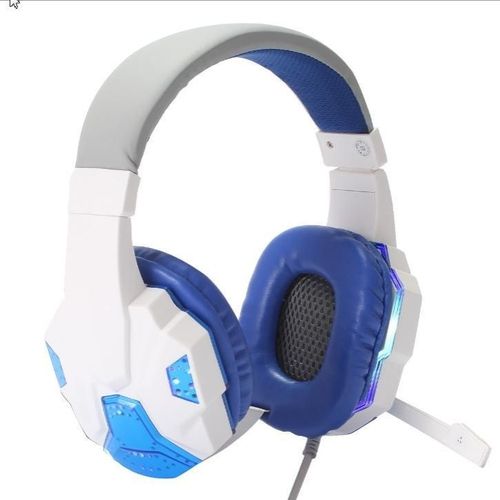 Headset Gamer Knup KP-397 com Microfone LED Branco Conexão P2/P3 e USB para PC PS4 Xbox Celular