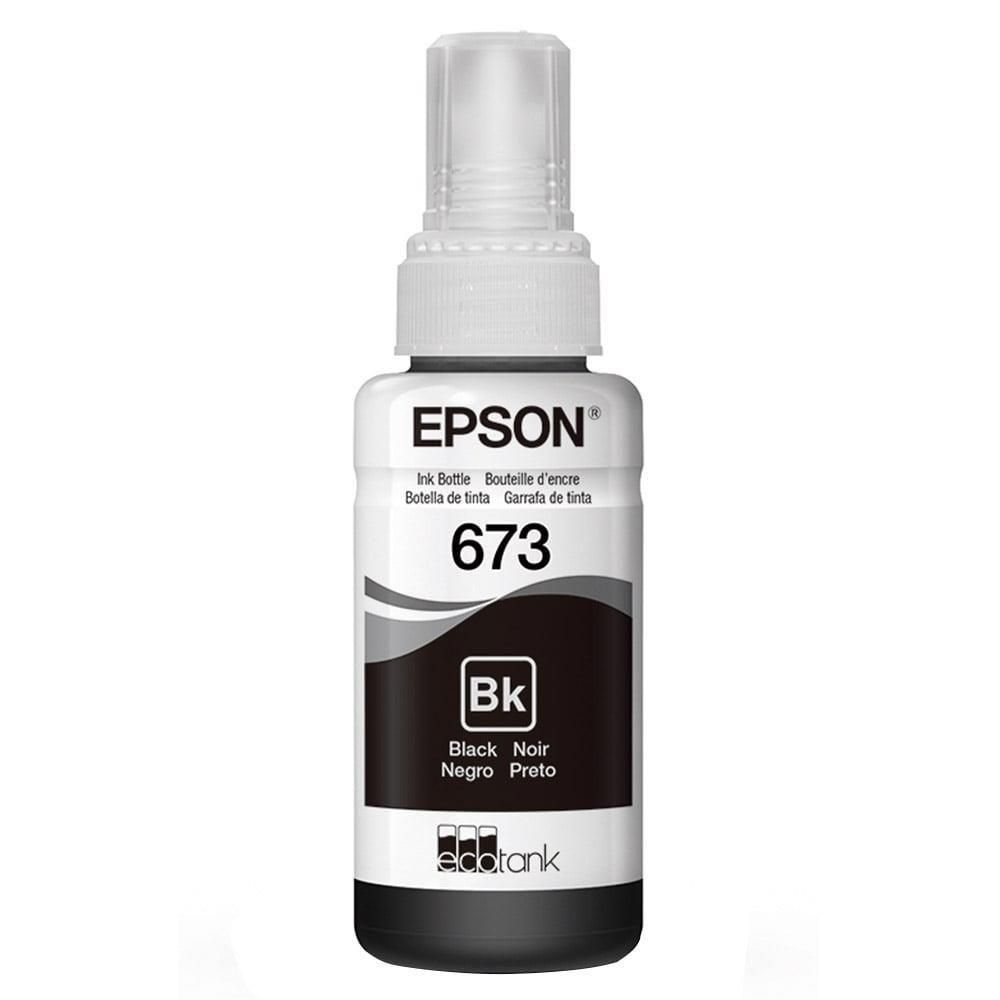 Refil de Tinta Epson T673 Preto Original C13T67312A 70ml para Impressoras L800 L810 L850 L1800