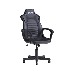 Cadeira Gamer PCYes Mad Racer STI Turbo Black Vulcan MRSTIR10PT, Inclinação 135°, Pistão a Gás, Suporta 120kg, Rodas PU