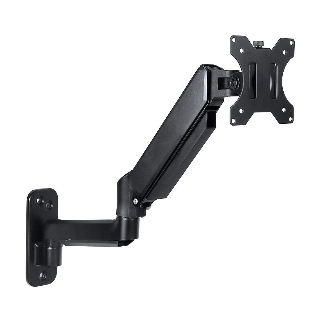 Suporte de Parede Articulado para Monitor 17 a 32" PCYes PW01A Pistão a Gás VESA 75x75 100x100