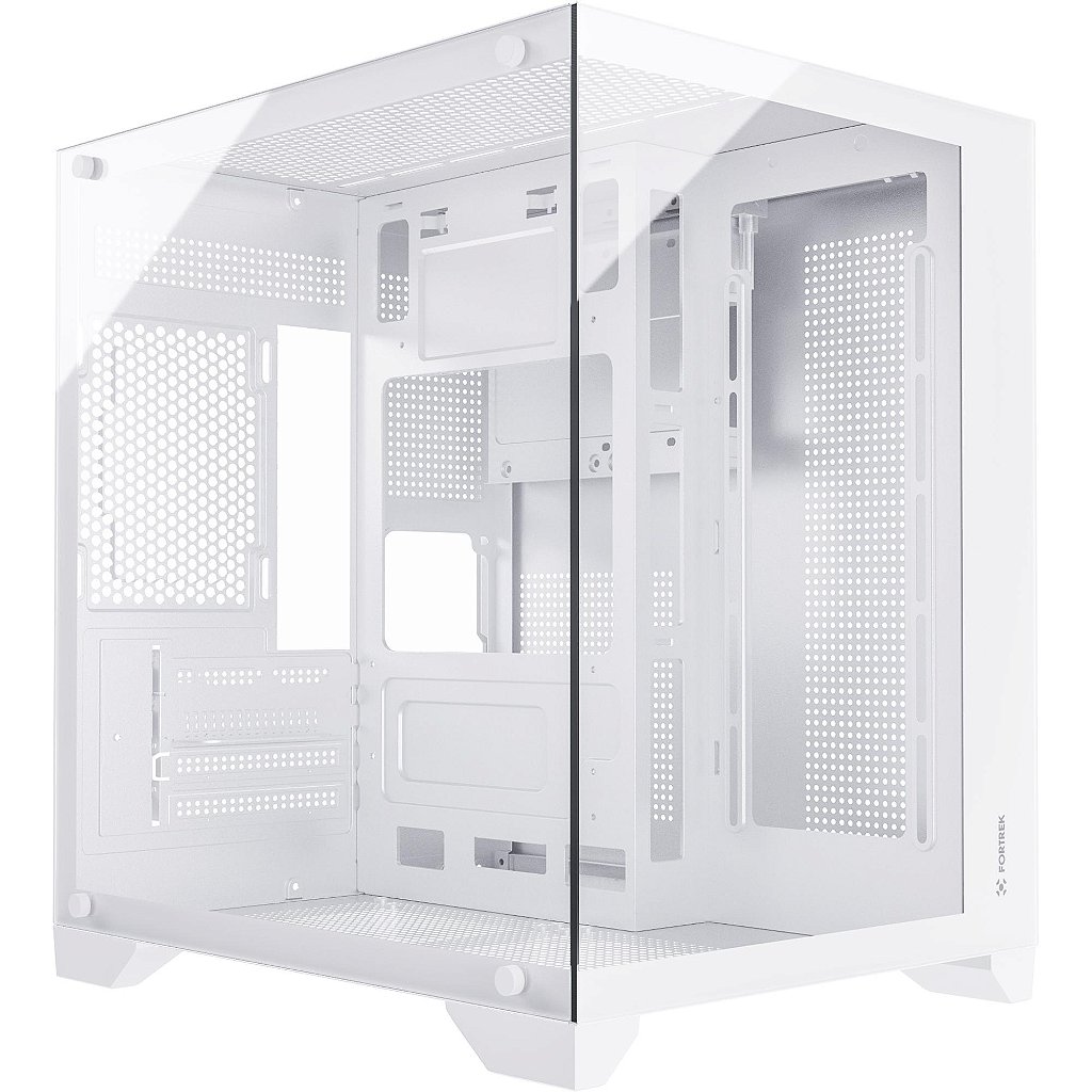 Gabinete Fortrek Clarity White Mid Tower Aquário Vidro Temperado Branco Micro ATX/ITX USB 3.0