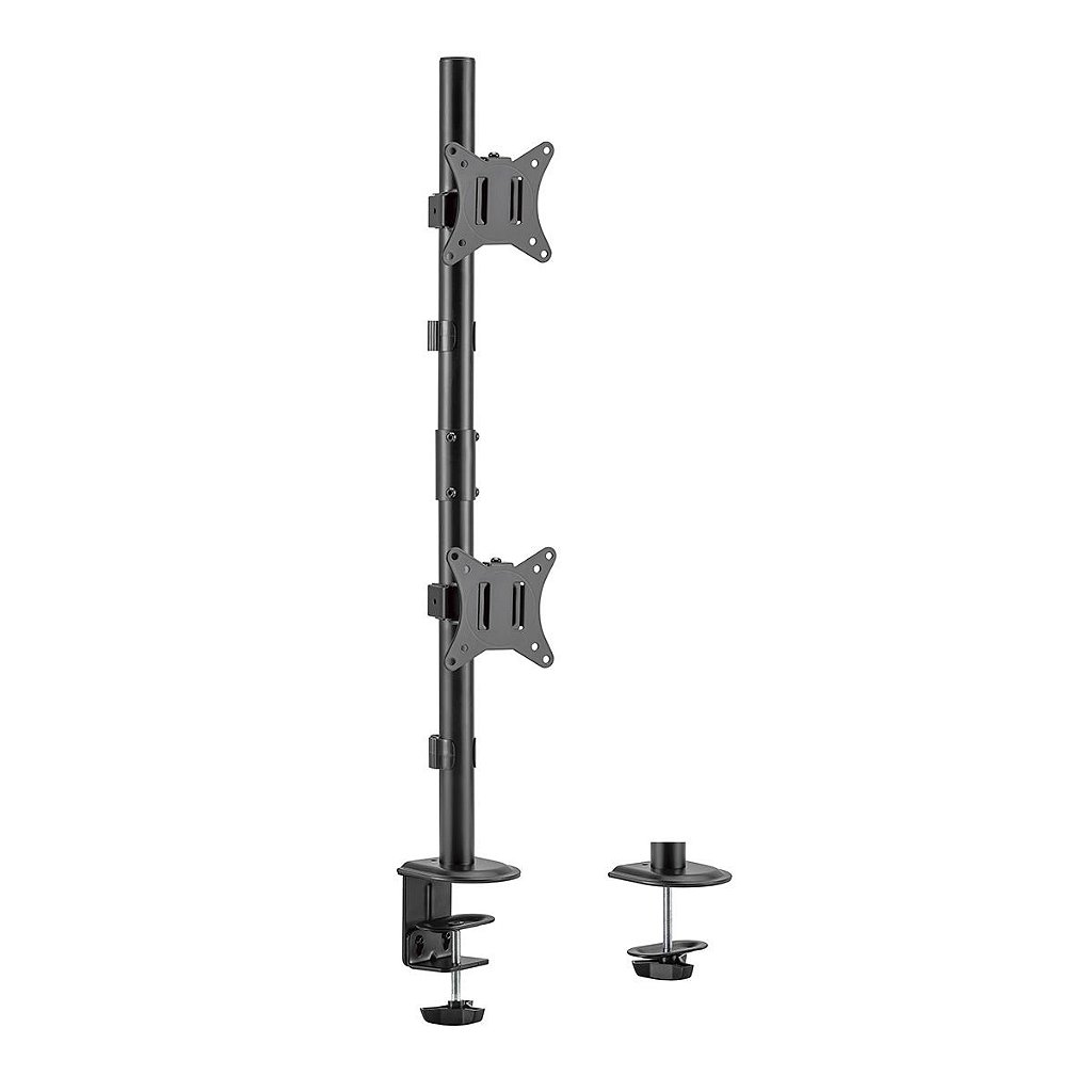 Suporte Vertical Duplo para 2 Monitores 17 a 32" Vinik BSMD420B VESA 75x75 100x100 até 9kg por Tela - Imagem 2