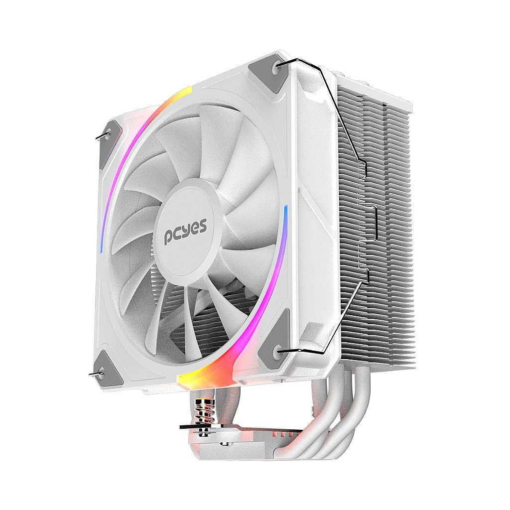 Cooler para Processador PCYes Frost Pulse ARGB Branco TDP 180W PWM 120mm Intel LGA 1700/1200 AMD AM5/AM4 PEFPARGBWG
