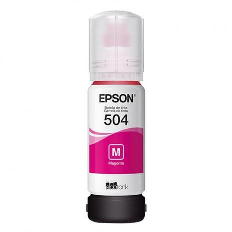 Refil de Tinta Epson T504 Magenta Original 70ml C13T03N32A para EcoTank L4150 L4160 L6171