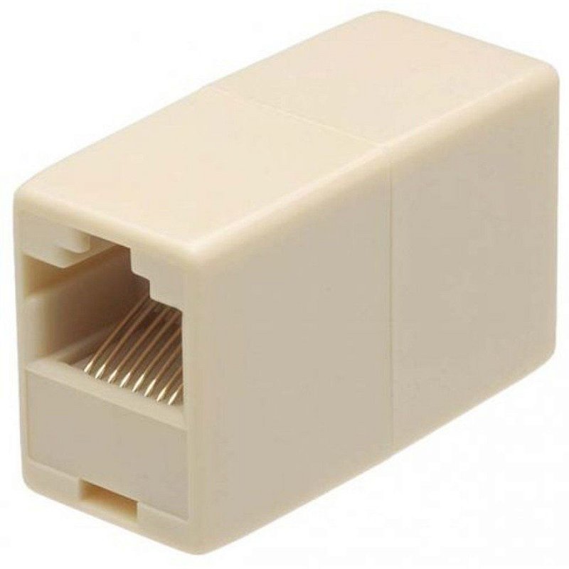 Emenda RJ45 Fêmea x Fêmea 8 Vias CAT5E Conector Adaptador de Rede BR CABOS