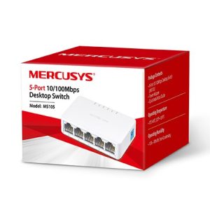 Switch de Mesa Mercusys MS105 5 Portas 10/100 Mbps Fast Ethernet
