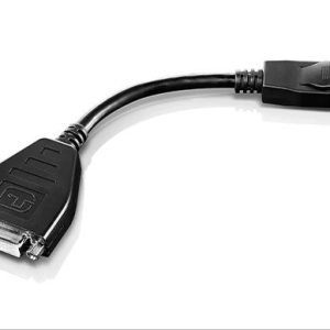 Adaptador Conversor Lenovo DisplayPort Macho para DVI-I Fêmea 24+1 com Trava Resolução Full HD 1080p