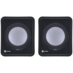 Caixa de Som Vinik VS-01 2.0 Canais 2W RMS Alimentação USB Conexão P2 3.5mm com Controle de Volume