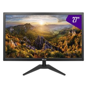 Monitor 27" SM27MSY SKUL Full HD 1920x1080 VA 75Hz HDMI VGA VESA Preto