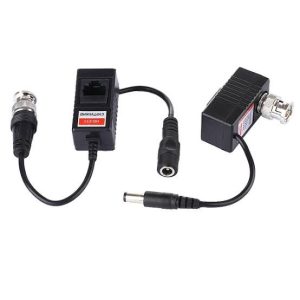 Adaptador Video Balun PoE Passivo AT0516 com Conectores BNC P4 e RJ45 para Câmeras HD-CVI HD-TVI AHD 720p 300m