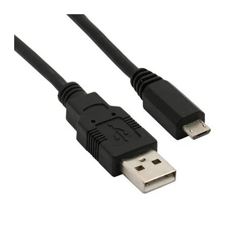 Cabo USB para Mini USB V8 Genérico 1.75m Preto para Carga e Dados de Câmeras, GPS e HDs Externos