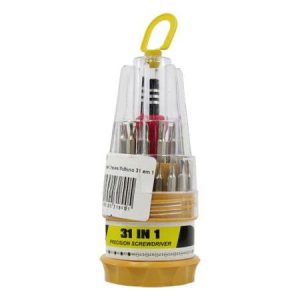 Kit de Chaves de Precisão Exbom TE-6036C 31 Peças com Pontas Magnéticas para Manutenção de Eletrônicos