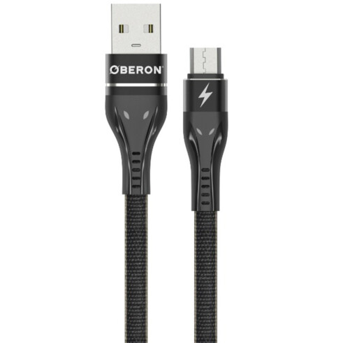 Cabo Micro USB OBERON 1 Metro Nylon 4.8A para Carga Rápida e Dados OR-CO07/M1