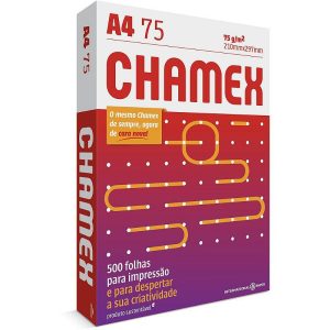 Papel Sulfite A4 Chamex Office 75g/m² Resma com 500 Folhas Branco