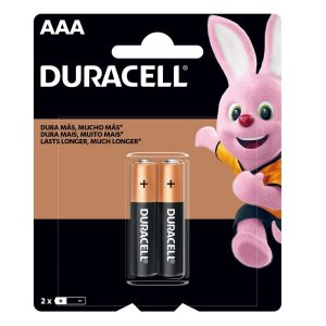 Pilha Alcalina Duracell AAA Palito MN2400 1.5V Cartela com 2 Unidades