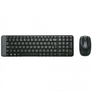 Kit Teclado e Mouse Sem Fio Logitech MK220 2.4GHz ABNT2 com Receptor USB