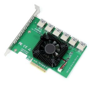 Placa Multiplicadora PCI-E 4x para 6x Portas USB 3.0 GENERICO Chipset ASM1812