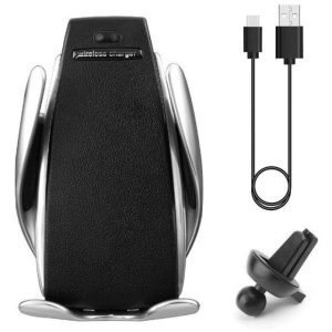 Suporte Veicular com Carregador Wireless Qi 10W Exbom S5 Sensor Infravermelho USB-C para Saída de Ar