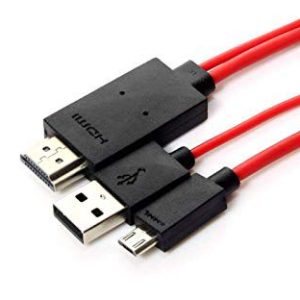 Cabo Adaptador MHL Micro-USB para HDMI com Alimentação USB para Samsung Galaxy S3 S4 Note 2