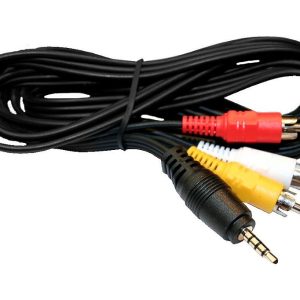 Cabo Adaptador P3 3.5mm 4 Polos para 3 RCA AV Áudio e Vídeo 1,5m