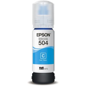 Refil de Tinta Epson T504 Ciano Original 70ml C13T03N22A para EcoTank L4150 L4160 L6161 L6171 L6191