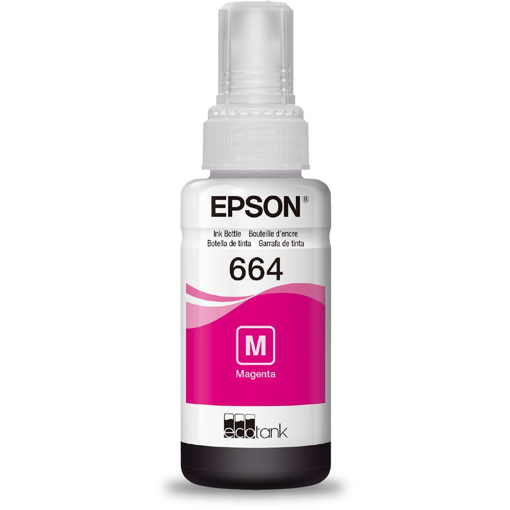 Refil de Tinta Epson T664 320 Magenta Original 70ml para Impressoras EcoTank - Imagem 2