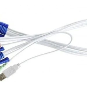 Cabo KVM 4 em 1 GTS Network 77.0218 1 Metro com Conectores VGA, USB e Áudio P2