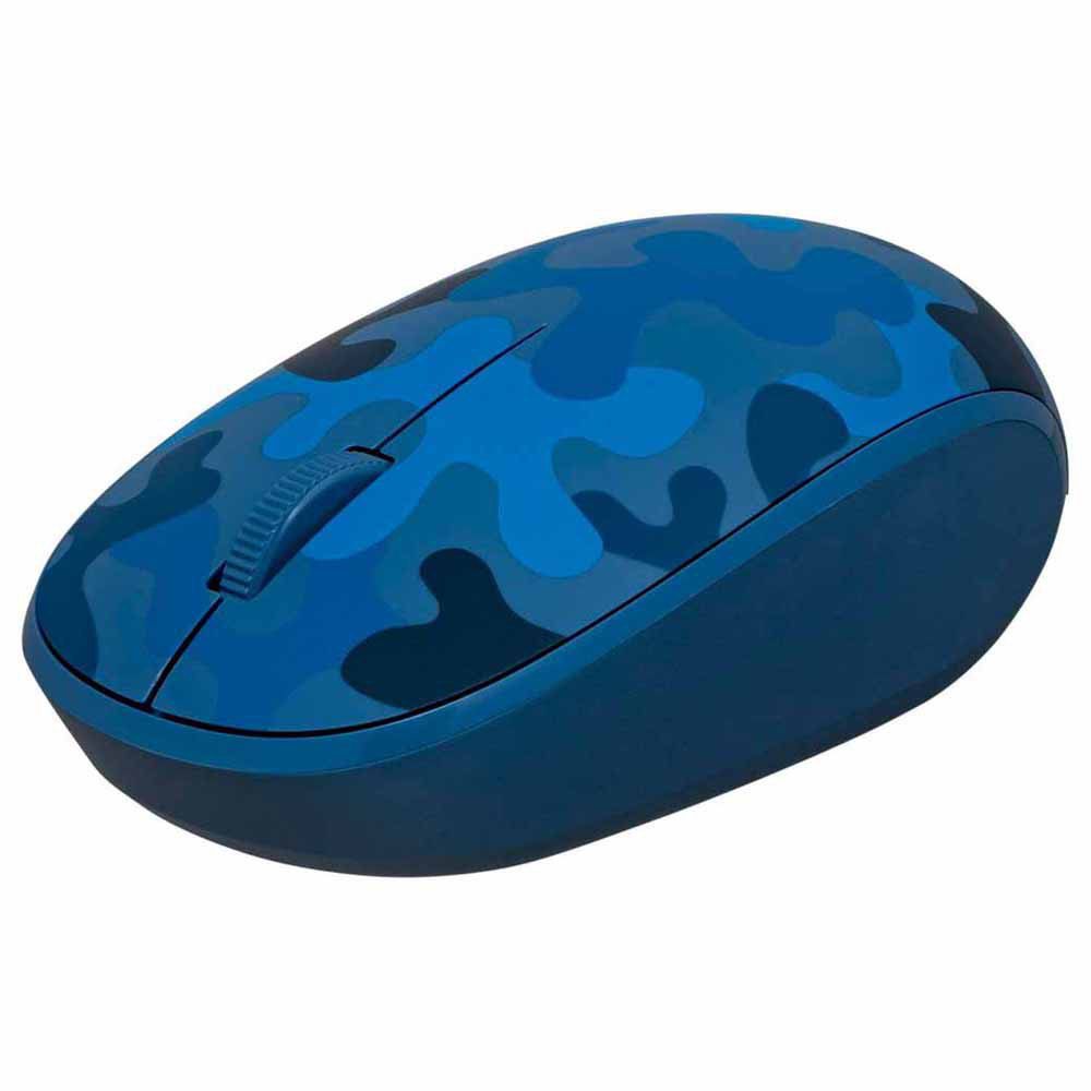 Mouse Sem Fio Microsoft Bluetooth Modern Mobile RJN-0074 Ambidestro Camuflagem Azul
