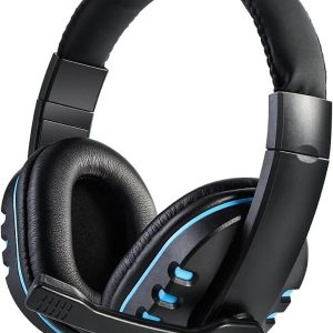 Headset Gamer Leboss FN-606 com Microfone Fixo Driver 40mm Conector P2 3.5mm 4 Vias Azul