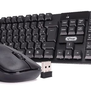Kit Teclado e Mouse Sem Fio Knup KP-2063 2.4GHz USB ABNT2 Preto