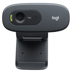Webcam Logitech C270 HD 720p 30FPS com Microfone Integrado USB para Videochamada PN 960-000947