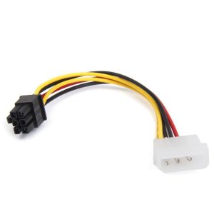 Cabo Adaptador de Força Molex para PCI-Express 6 Pinos 20cm