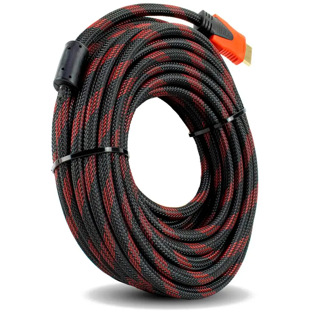 Cabo HDMI Knup KP-YP5003 10 Metros 1.4 Full HD 1080p com Filtro e Malha de Nylon - Imagem 3