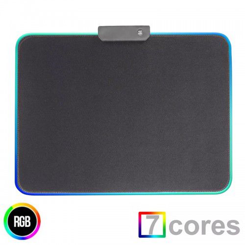 Mouse Pad Gamer Exbom MP-LED2535 RGB com 11 Efeitos de Iluminação 350x250mm USB