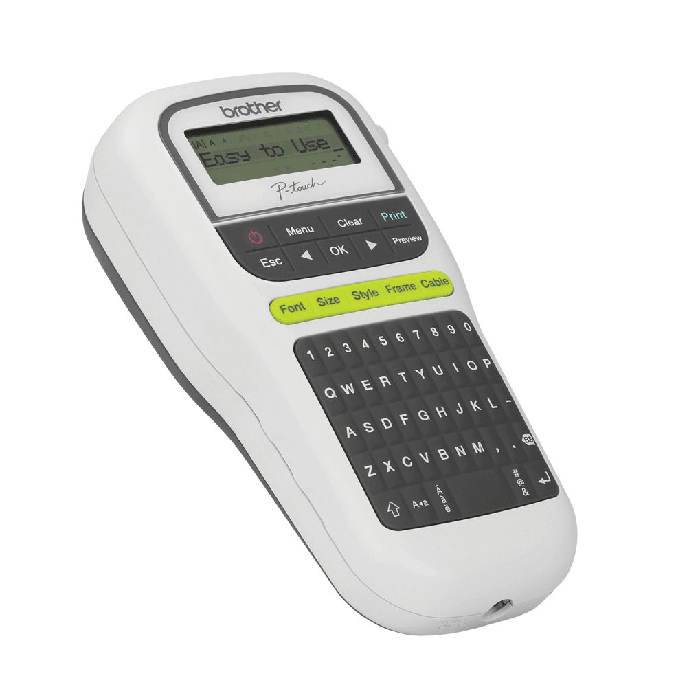 Rotulador Eletrônico Portátil Brother PT-H110 Teclado QWERTY para Fitas TZe 3.5mm a 12mm