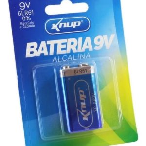 Bateria 9V Alcalina Knup KP-AK9V Não Recarregável Padrão 6LR61