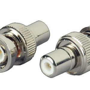 Adaptador Conector BNC Macho para RCA Fêmea Metálico para Cabo Coaxial RG59 RG6 CFTV