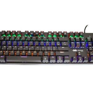 Teclado Mecânico Knup KP-2051 Switch Blue LED Rainbow Anti-Ghosting USB Corpo de Metal